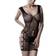 Velvet schwarzes, kurzes Netzkleid mit Spitzenmuster