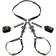 Strict Imbracatura bondage con fiocchi XL/2XL Nero Oro