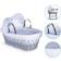 Clair De Lune Stars & Stripes Wicker Moses Basket 11.8x26.8"