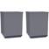 vidaXL Jardinières 2 pcs Gris Foncé 30x30x37 cm Polypropylène