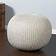 LR Home Fairbanks Silver Knitted Pouffe