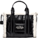 Marc Jacobs Medium The Crinkle Shearling Tote Bag - Black/White