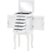 vidaXL Freestanding Sminkbord 20x27cm
