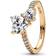 Pandora Double Heart Sparkling Ring - Gold/Transparent