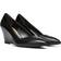 Franco Sarto Damen Pumps, schwarzes Leder,38.5