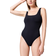 Casall Square Neck Rib Swimsuit - Black