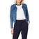 Only Tia Life Short Denim Jacket - Blue/Medium Blue Denim