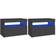 vidaXL Cabinet & Led Lights Sengebord 35x60cm