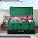 VEVOR Outdoor Storage Box 100 Gallon Waterproof pe Tarpaulin with Galvanized Frame