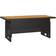 vidaXL Table De Jardin Noir 100x50x43/63 cm Acacia Et Résine Tressée - Black