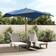 vidaXL Parasol De Jardin Avec Mât En Bois Bleu Azuré 300x300x273 cm