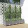vidaXL Plantenbak Met Latwerk 120x40x121,5 cm Polypropeen Lichtgrijs