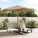 vidaXL taupe Garden Parasol Umbrella Pole Sun Parasol