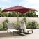 vidaXL Parasol De Jardin Avec Mât En Bois Rouge Bordeaux 300x300x273 cm