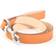 Ancol Leather dog lead 1" 3/4" tan leather with colour trigger hook