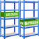 Monzana Heavy Duty Shelving System 90x180cm 2pcs