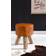 Wohnling Cuir Véritable Brown 37 x 37 x 45 cm Tabouret