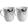 Royal Copenhagen Black Fluted Mega Krus 38cl 2stk