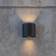 Lutec Gemini Beams Rund Udendørs LED Væglampe H11 cm Mat Sort Vægplafond