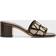 Valentino Garavani Iconographe Leather-Trimmed Mules - Brown