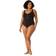 Anne Cole Plus Mesh-Inset Plunge One-Piece Swimsuit Black Black