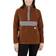 Carhartt Giacca Women's 104922 in Pile con Bottoni a Pressione sul Davanti - Bruciata/Nero