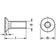 4X8 ISO 14581/DIN 965 SFA4 undersænket maskinskrue