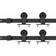 vidaXL Kit de Herrajes De Puertas Correderas Acero Negro 2 UDS 200 cm Puerta Corredera Izquierda (x200cm)