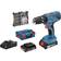 Bosch Sistema 18V Trapano Avvitatore Con Percussione gsb 18V-21, Incl. Batteria 2x2.0 Ah, Set Di Accessori Da 40 Pz. In l-boxx 136, Amazon Exclusive Set