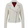 HUGO BOSS Larella-2 Leather Biker Jacket - Open White