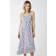 Blue Vanilla Twist Front Floral Print Midi Dress