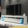 Unit White Gloss TV Bench 200x45cm