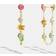 Coach Signature Crystal Chain Earrings Gold/Multi One