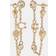 Coach Signature Crystal Chain Earrings Gold/Multi One