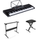 Best Choice Products 61-Key Beginners Electronic Keyboard Piano Set w/ LED, 3 Teaching Modes, H-Stand, Stool