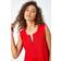 Roman Embroidered Peplum Cotton Vest - Red