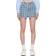 Ami Paris Alexandre Mattiussi Blue Gingham Denim Miniskirt 448 Bleu Javel WAIST