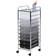 Honey Can Do 10-Drawer Grayscale Trolley Table