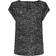 Only Printed Top with Short Sleeves - Black