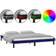 vidaXL Bedframe LED Massief Hout Zwart 140x190 cm