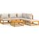 vidaXL 6-tlg Garten-Lounge-Set Mit Hellgrauen Kissen Massivholz - Braun Lounge-Set