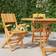 vidaXL Chaises De Jardin Pliantes 2 Pcs 55x61x90 cm Bois Massif Teck