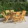 vidaXL Lot de 6 Chaises de Jardin Pliantes Bois Massif Teck