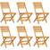 vidaXL Lot de 6 Chaises de Jardin Pliantes Bois Massif Teck