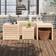 vidaXL 4-tlg Gartenbox-Set Massivholz Kiefer Lounge-Set