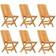 vidaXL Folding Garden Chairs Wood Teak Garden Dining Chair