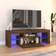 vidaXL Cabinet with LED Lights Brown Oak TV Bench 120x40cm