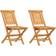 vidaXL Sedie Da Giardino Pieghevole 2 pz 47x63 x 90 cm Legno Massello Teak Sedia da giardino per pranzo