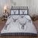Rapport Angus Stag Double Checked Duvet Cover Grey, Silver