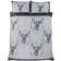 Rapport Angus Stag Double Checked Duvet Cover Grey, Silver
